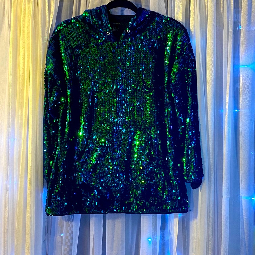 Mermaid sequin heavy hoodie